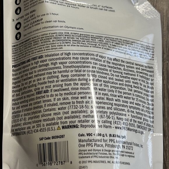 Olympic SmartGuard Clear Multi-Surface Spray Sealer Concentrated 15oz Add Water - Picture 7 of 11